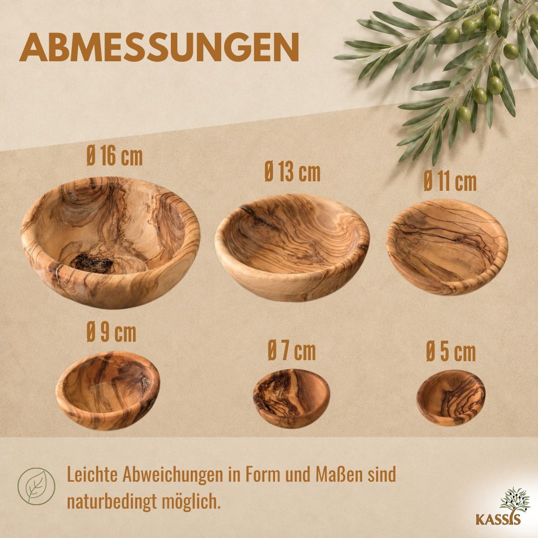 Schalenset aus Olivenholz | Holzschalen zum Servieren & Snacken-2