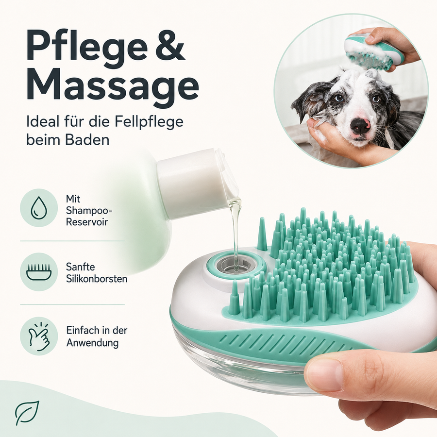 EVRILO Groom – Fellpflege- & Badebürste für Hunde und Katzen