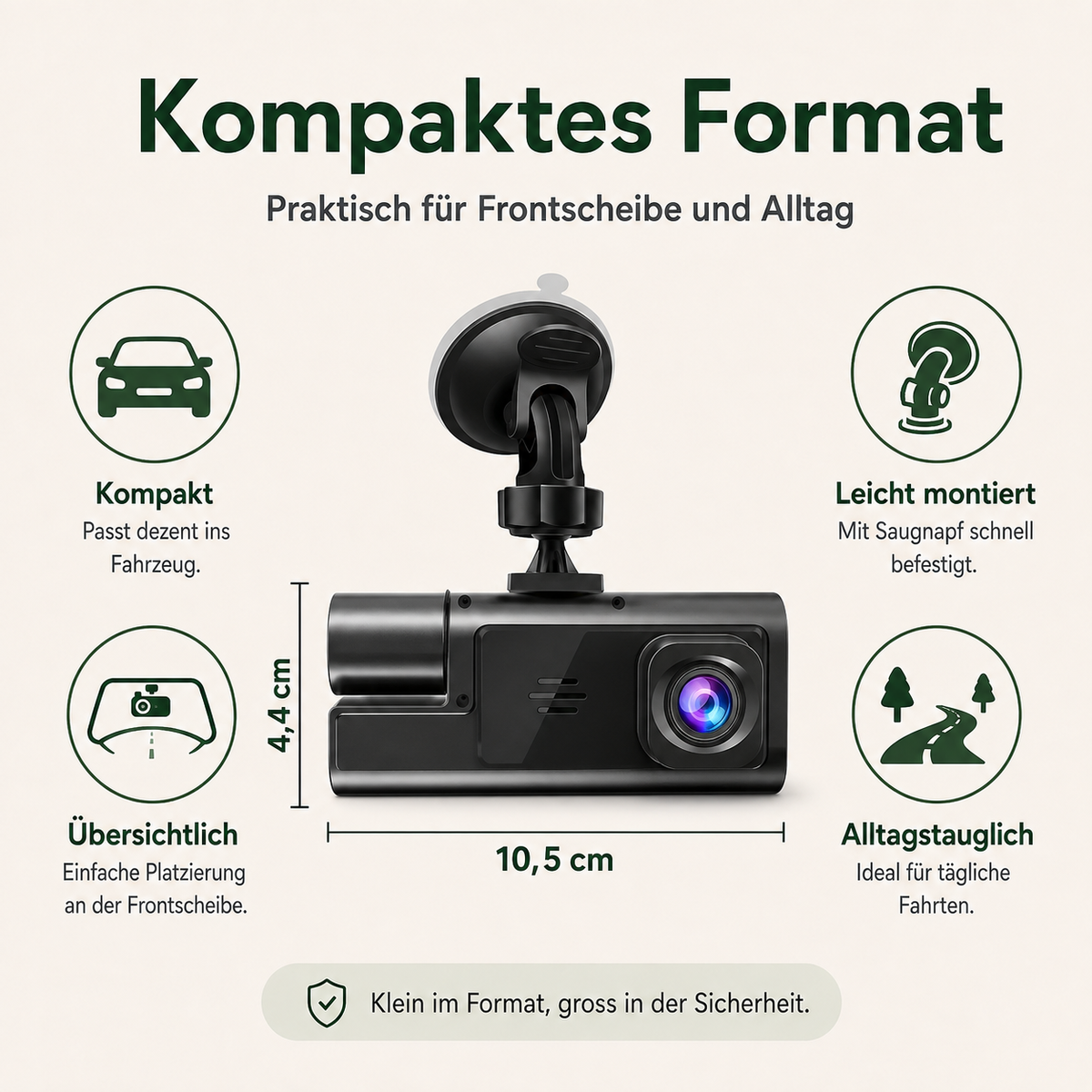 EVRILO DriveGuard – 1080P Dashcam mit Nachtsicht & G-Sensor