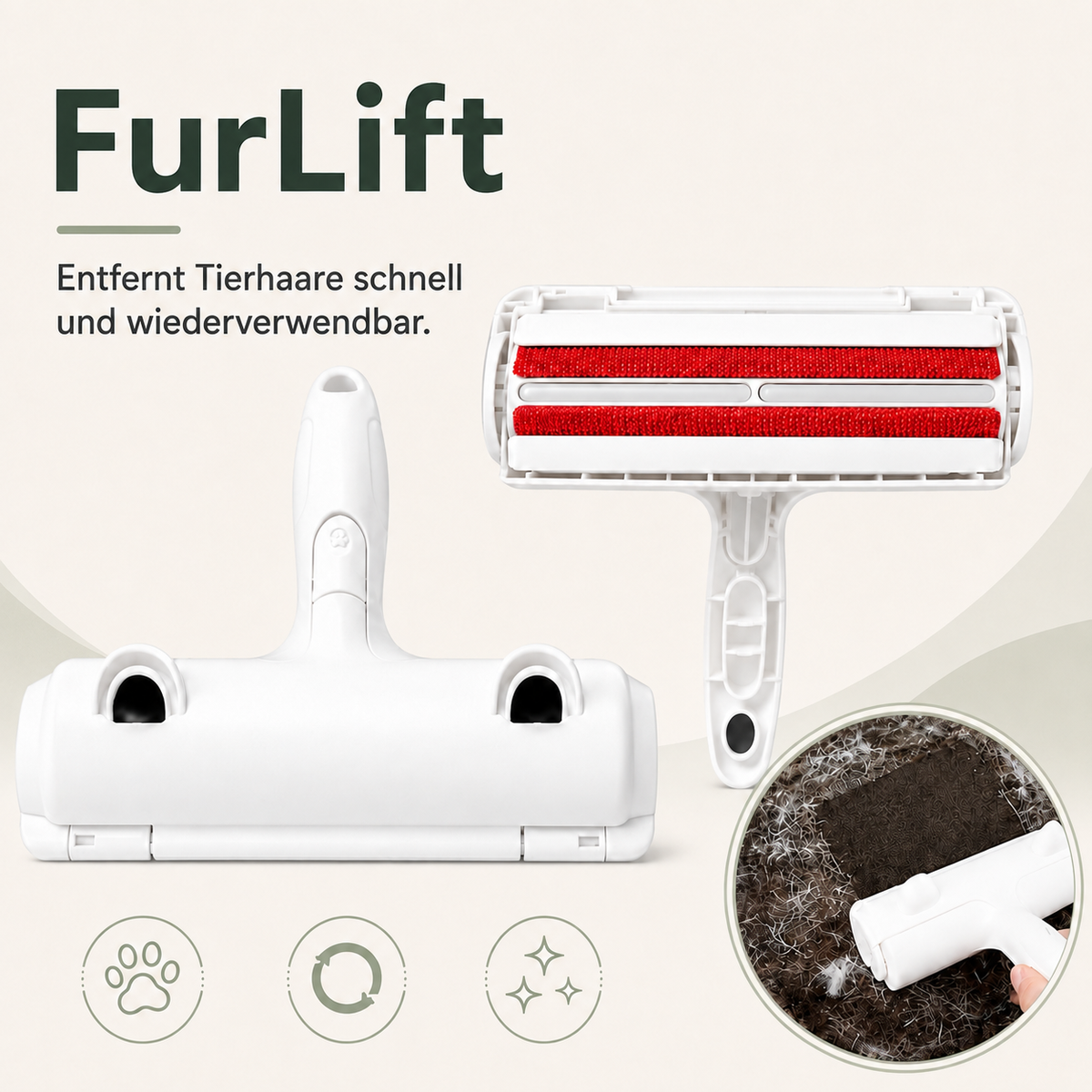 EVRILO FurLift – Wiederverwendbarer Tierhaarentferner