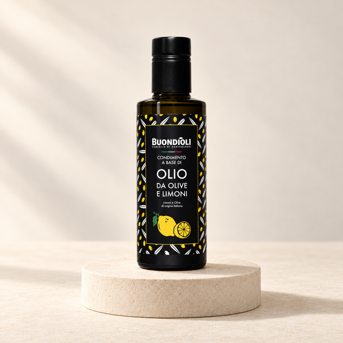BuondiOli – Olivenöl mit Zitrone 250 ml – Evrilo Produktfoto