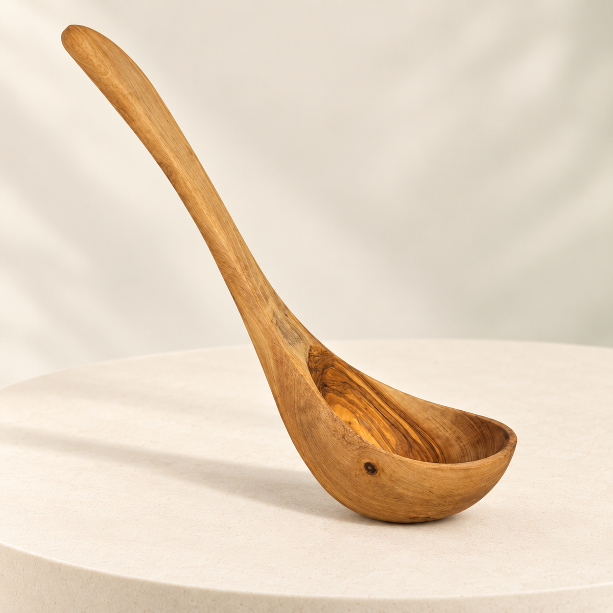 Schöpfkelle aus Olivenholz – 25, 30 oder 35 cm