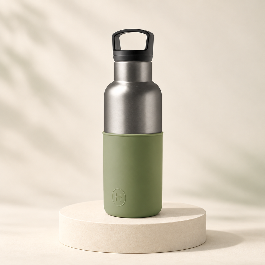 HYDY Thermoflasche – Titanium Grey / Army Green 470 ml