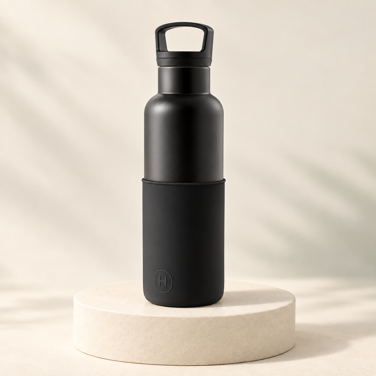 HYDY Thermoflasche – Schwarz 590 ml, Farbvarianten – Hülle Midnight Black